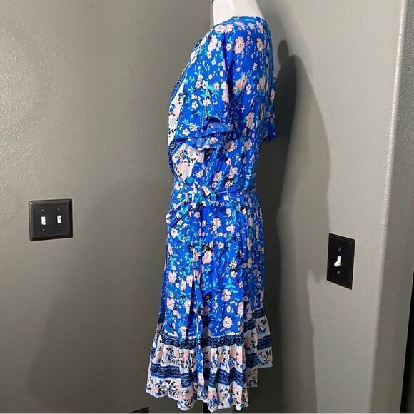 Women Floral Sexy Backless Evening Party Beach Long Mini Dresses Boho Sundress - Picture 5 of 9